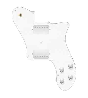 920D 72 Deluxe Tele Loaded Pickguard Hot Rough Neck Humbuckers White/Nickel