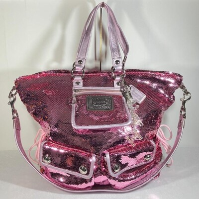 バッグ Rare Coach Poppy Sequin Spotlight 2way Coach Poppy Sequin Spotlight 2way tote - メルカリ