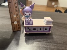 Sanrio Kuromi Figure Sitting At Desk Blocks Calendar New Loose No Box