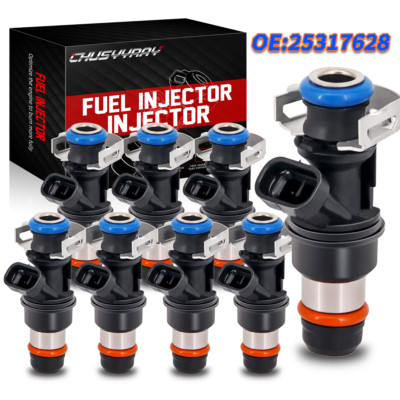 8Pcs Fuel Injectors For 01-07 Chevy Silverado 4.8L 5.3L 6.0L #25317628