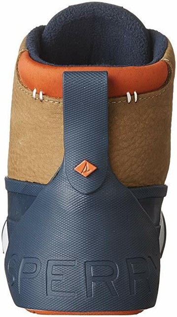 sperry cutwater deck boot tan navy