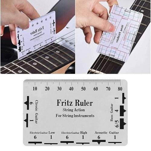 Guitar String Action Gauge Ruler Guide Setup Bass Luthier Measuring ...