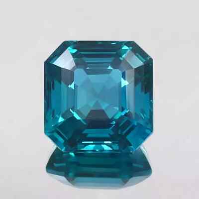 AAA 9.5 Ct Natural Indicolite Blue Green Tourmaline Asscher Cut Loose Gemstone