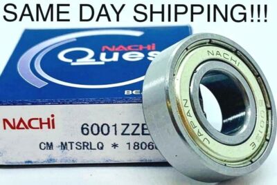 NACHI 6001 ZZ DEEP GROOVE BALL BEARING, METAL SHIELDED ZZE 12x28x8