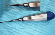 GERMAN 1.5MM CURVED DENTAL SURGERY EXTRACTING EXTRACTION LUXATING ELEVATOR-BLUE