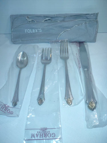 Gorham Edgemont Gold Sterling Silver 4 Piece Place Setting Factory Sealed