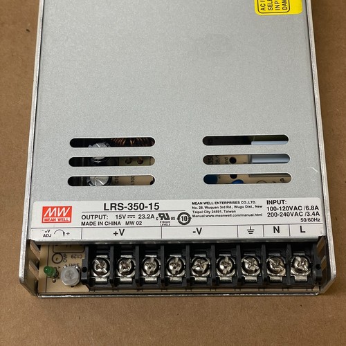 FUENTE DE ALIMENTACIÓN MEAN WELL MODELO LRS-350-15 100-120VAC/6.8A 200-240VAC/3.4A 50/60HZ - Imagen 2 de 10