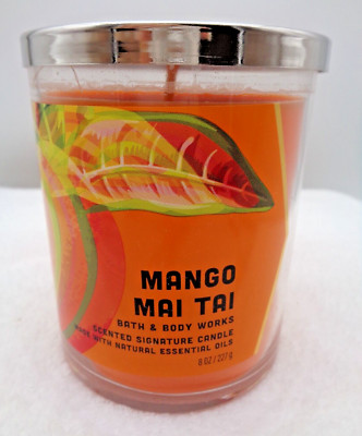 Bath & Body Works MANGO MAI TAI Single Wick Candle 8 oz