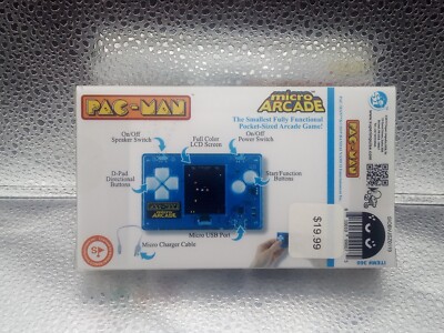 Micro Arcade Pacman Color LCD Handheld Pac-man Video Game for sale