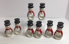 Snowman Napkin Rings Wooden Set Of 8 Super Cute