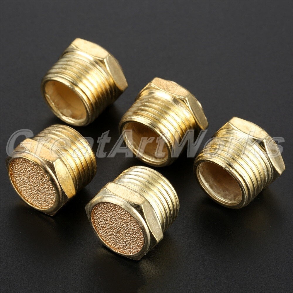 Threaded 1/8"1/4"3/8"1/2"3/4"1" NPT Pneumatic Air Breather Vent Silencer Muffler eBay