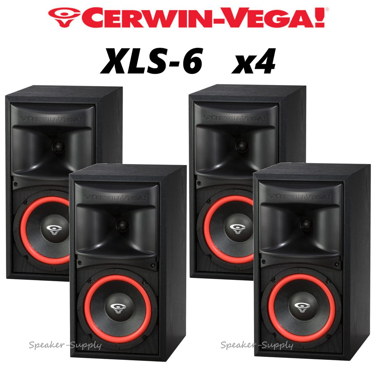 Cerwin Vega XLS-6 2-Way Bookshelf Speakers Set of
