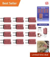 10A Low Profile Mini Fuse Kit - Manual Reset Circuit Breaker for Automotive Use