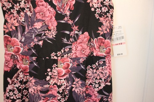 Tuta floreale ragazza nuova con etichette $59 GB maniche a tubino gamba larga taglia 10 abbigliamento festa - Foto 3 di 9