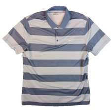 Nike Golf Polo Dri-Fit Standard Fit Striped Men  s Large Great Condition