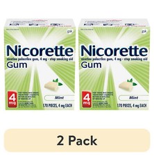 2Pc Nicorette Nicotine Gum To Quit Smoking Fresh Mint Flavored Stop Smoking Aid