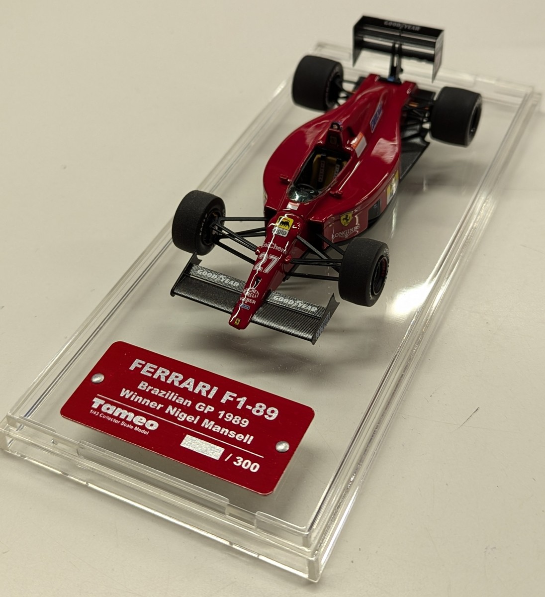 最安値に挑戦! Tameo 1/43 Ferrari F1-89 Brazilian GP 1989 Nigel Mansell レーシングカー