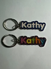 Metal Keychain "KATHY" with Beautiful Colors