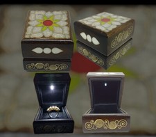Wood illuminated Ring Box Handmade Wooden box Handicrafts Engagement Box