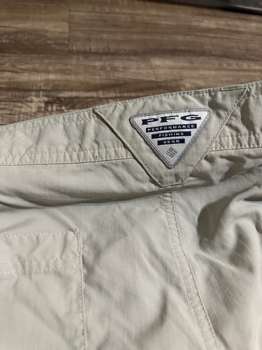 Columbia PFG Pants Mens Medium Beige Convertible Hiking Fishing Outdoor 40x32 - Picture 3 of 10