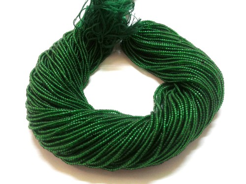 10 fili di perle verdi Chid Rondelle lisce 2-2,5 mm perle peperline 12" pollici - Foto 2 di 9