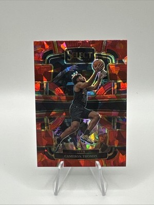2023-24 Panini Select Concourse Cameron Thomas #6 Red Cracked Ice Prizm