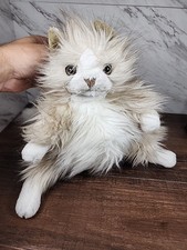 LOOK Folkmanis Fluffy Cat Hand Puppet 12" NICE