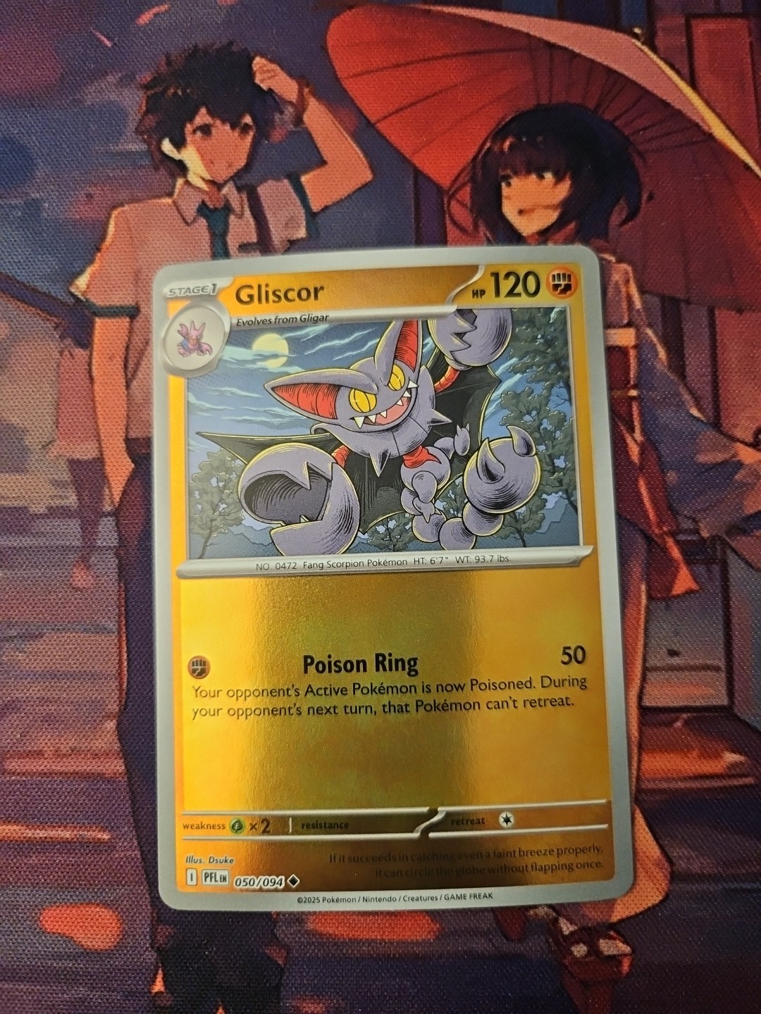 Gliscor 050/094 Reverse Holo - ME02: Phantasmal Flames - Pokemon TCG