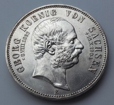 Kaiserreich 5 Mark Sachsen 1904, Georg, J.133