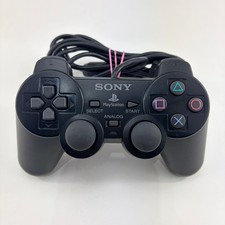 SCPH-10010 PS2 OEM Black Playstation 2 Dual Shock Controller - Tested & Working