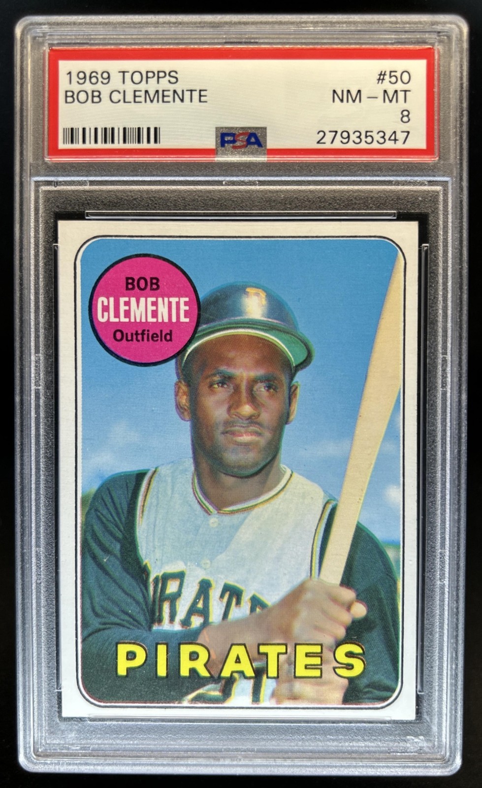 1969 Topps Bob Clemente Roberto #50 Pirates PSA 8