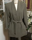 Women's Classy Emanuel Ungaro Paris Mocha Brown Shawl Lapel Blazer Jacket  4/38