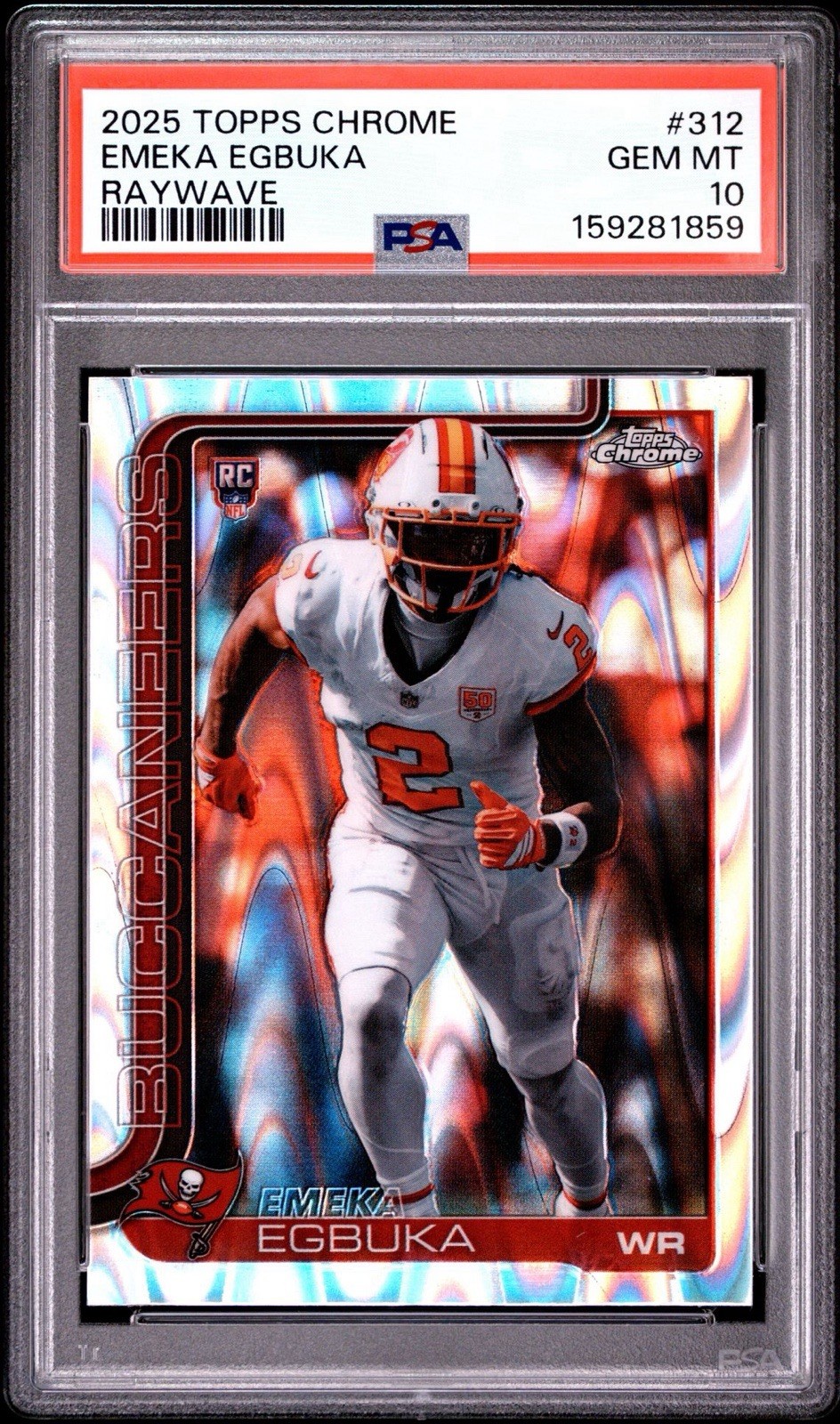 Emeka Egbuka Topps Chrome #312 Raywave