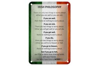 Blechschild Spruch 12X18 Cm Irish Philosophy Deko Schild