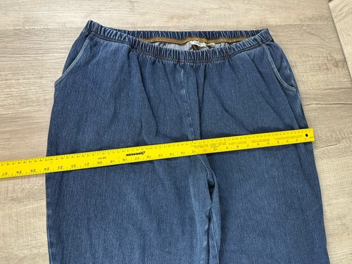 VTG LL Bean Denim Jean Pants Elastic Waist 80s 90s Women’s 2X R (Actual 34X27.5) - Picture 13 of 16