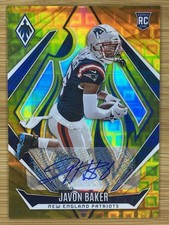 2024 Panini Phoenix Javon Baker RC CASE HIT Gold Pandora Autograph #/10 PATRIOTS