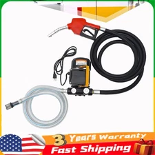 110V Electric Diesel Oil Fuel Transfer Pump Self-Priming Pume w/ Hose Nozzle Kit