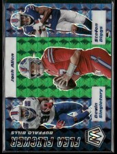 2020 Panini Mosaic #FF3 Josh Allen Flea Flicker Prizm Green