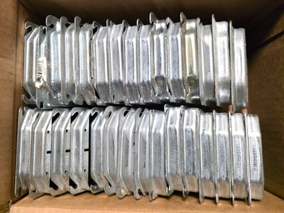 30pc Bulk Lot 2-Gang 4S Plaster Mud Rings 5/8'' Rise 4'' Square - Mostly New RACO