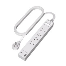 PD 36W Surge Protected Outlet Extender with 4-Outlet Power Strip 1 USB Type-A...