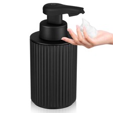 Automatic Soap Dispenser Foaming Touchless: 9oz Black Plastic - Rechargeable ...