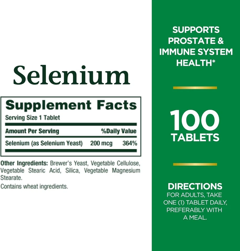 Nature's Bounty Selenium, 200 mcg Tablets, 100 ea - Image 2 of 2