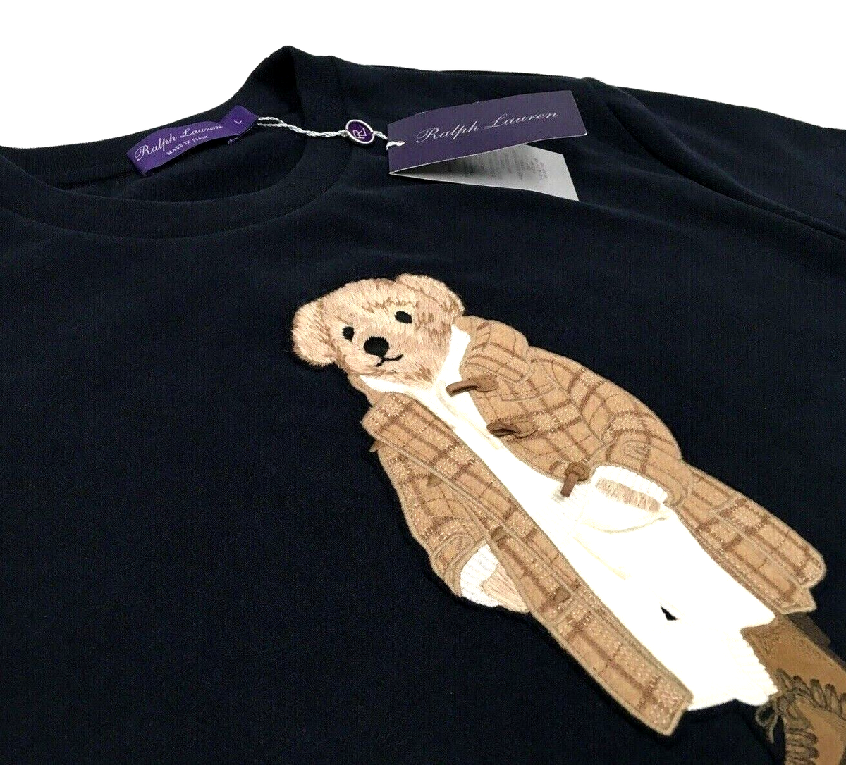 Ralph Lauren Purple Label Toggle Coat Papa Bear Patch Fleece