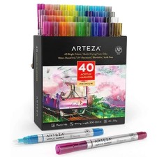Acrylic Paint Markers, Set of 40 Acrylic Paint Pens in Assorted Colors, Art ...
