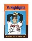 1975 Topps MLB mini baseball card #5 - NOLAN RYAN HIGHLIGHTS - Angels