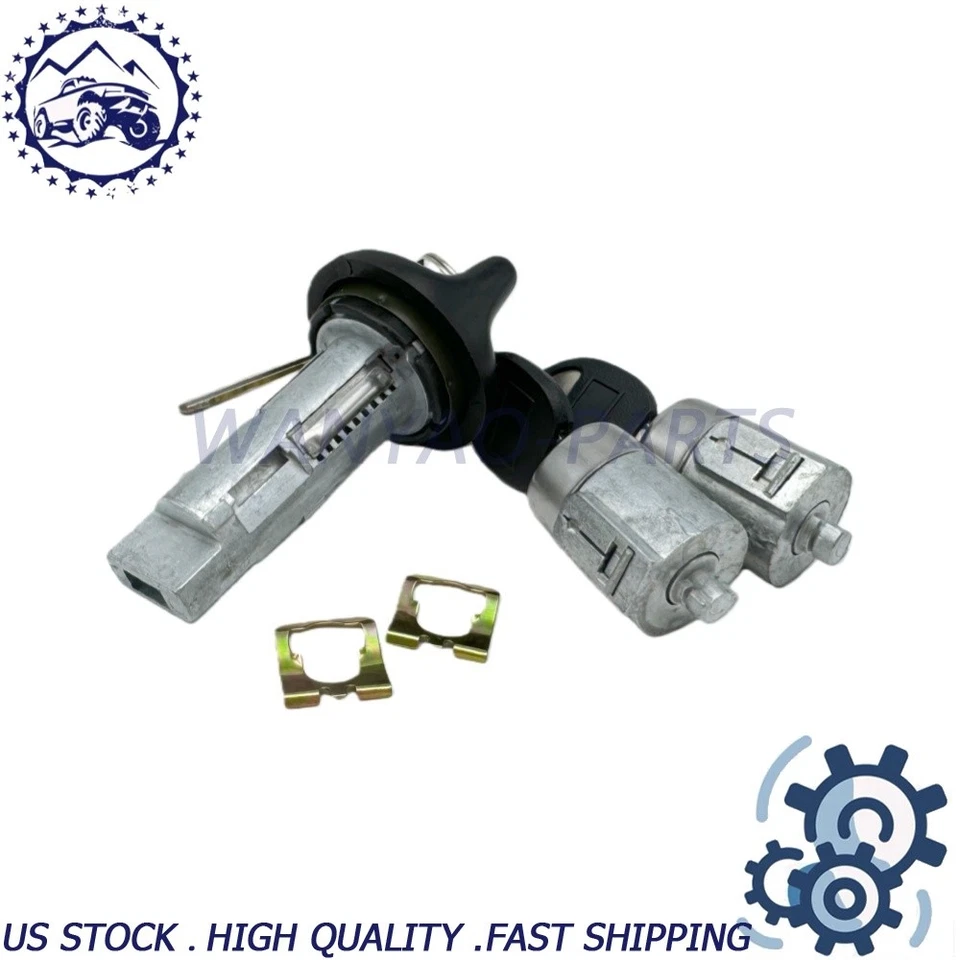 Fits 1995-1997 GMC K1500, K2500 Suburban Ignition & Door Lock Cylinder Set - Imagem 3 de 4