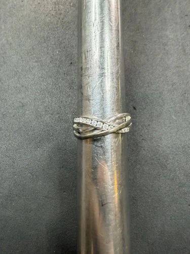 3.6g VTG Sterling Silver 925 CZ Ring Size 8 Jewelry Lot O