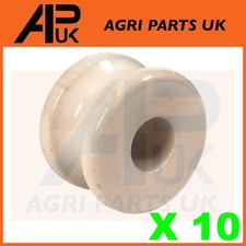 10 Small Porcelain Donut Insulators Ring Electric Fence Poly Wire Rope Doughnut