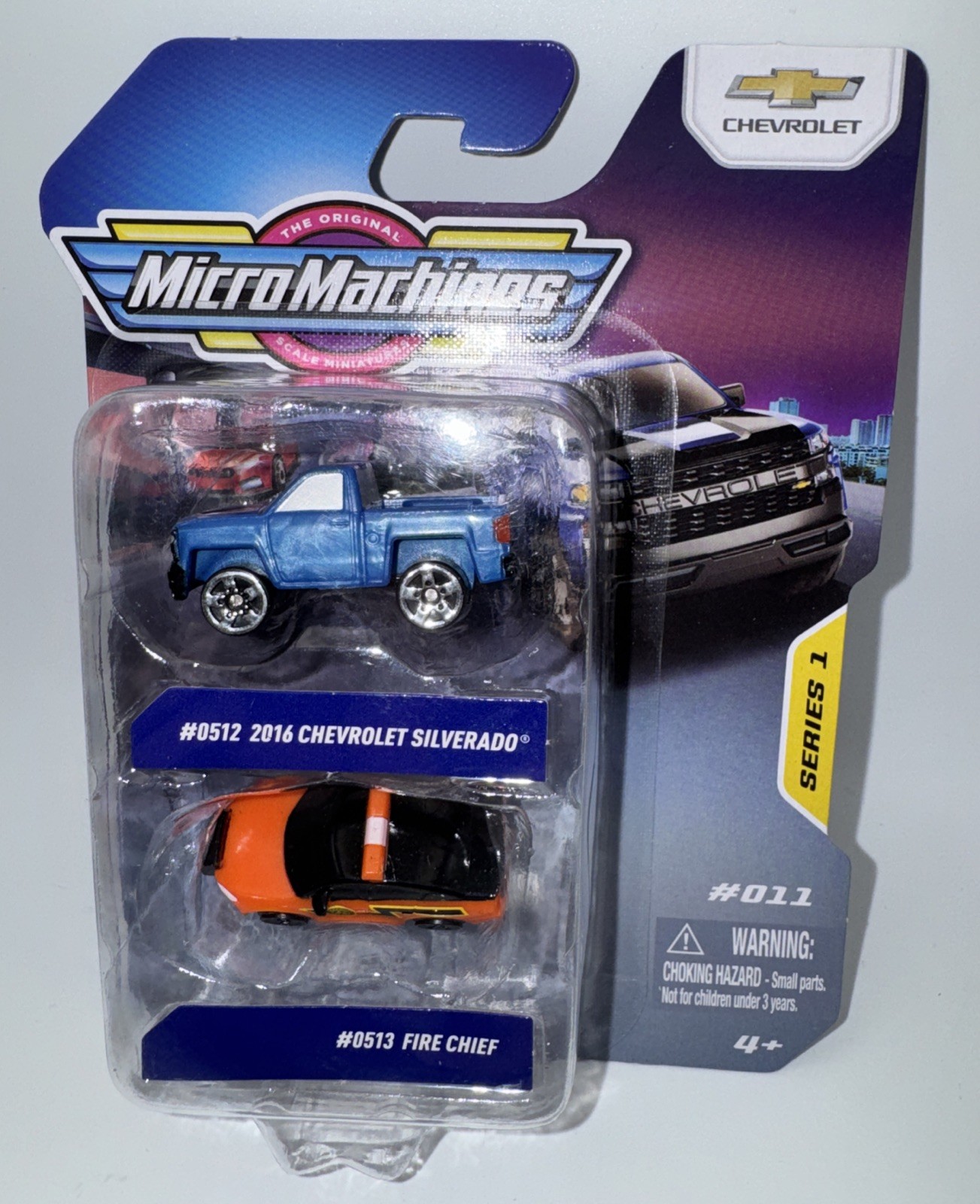 Micro Machines Series 1 #011 - RARE - 2020 Chevrolet Silverado & Fire Chief