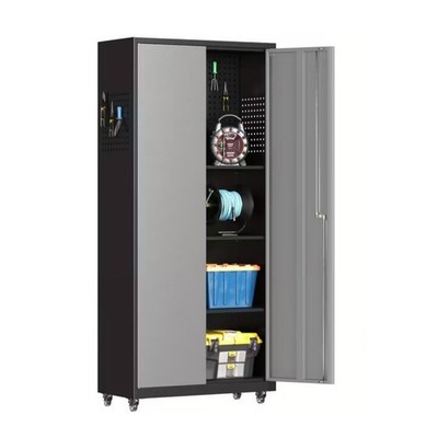 Metal Garage Storage Cabinet w/ Lock Rolling Tool Chest Kitchen Cabinet Tool Box